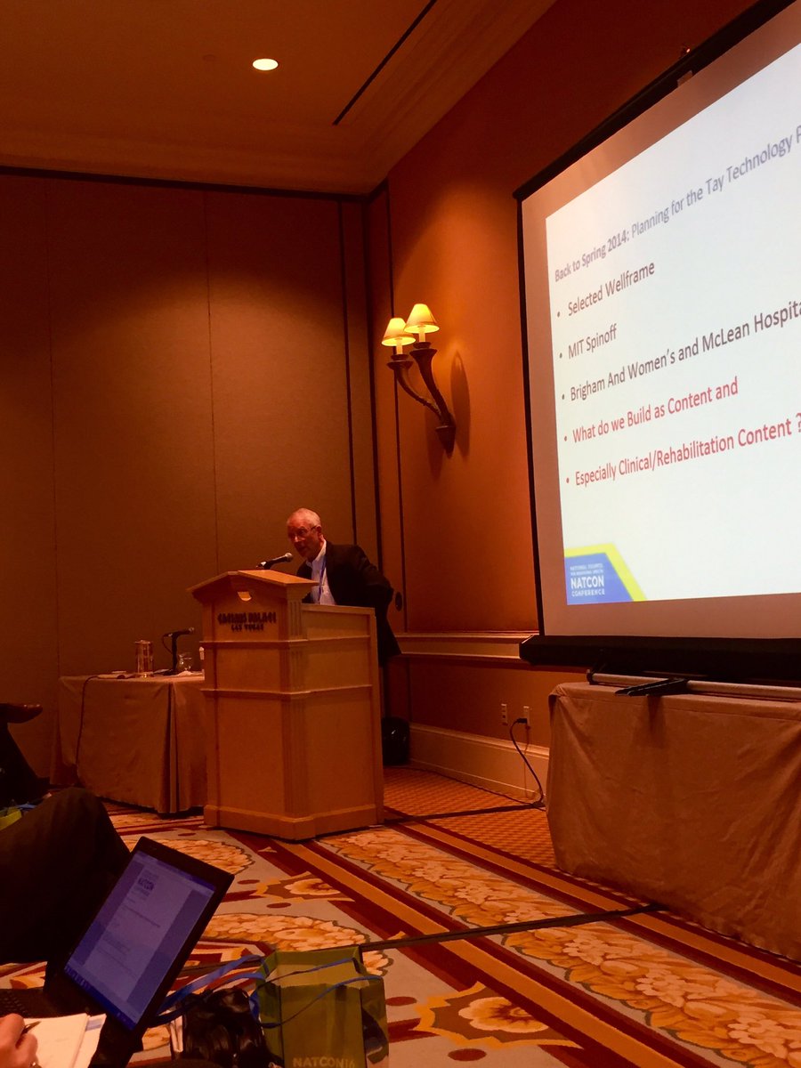 NetsmartTech's tweet photo. Dr. Bruce Bird of #Vinfen explaining the importance of engagement in remote monitoring #mhealth #NatCon16 #BH365 https://t.co/hRxqXmbU7u