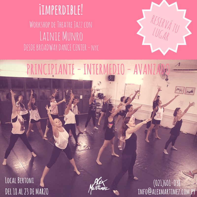 amarballet's tweet photo. ¿Sin planes para Semana Santa? ¡Preparate para este WORKSHOP IMPERDIBLE! #LainieInParaguay 2.0 🎊🎉😁❤️ #11Días https://t.co/lv5cIXZIAq