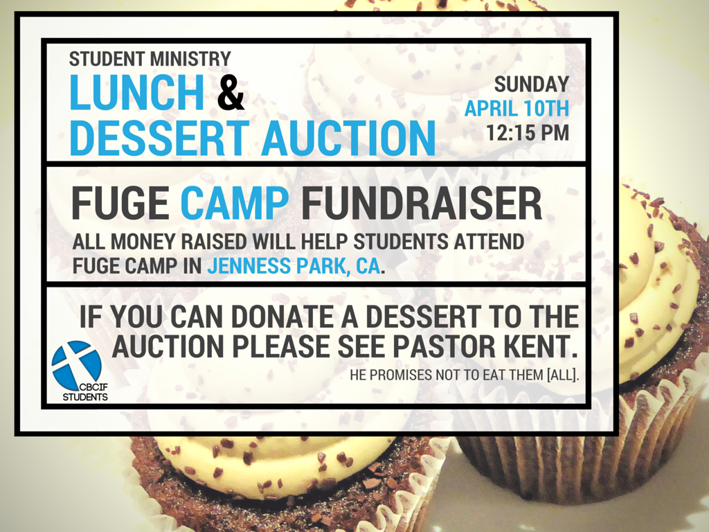 CBCidahofalls's tweet photo. #CBCIFstudents @FUGECamps fundraiser Sun. 4/10 12:15 PM https://t.co/LWfe9HLW1c