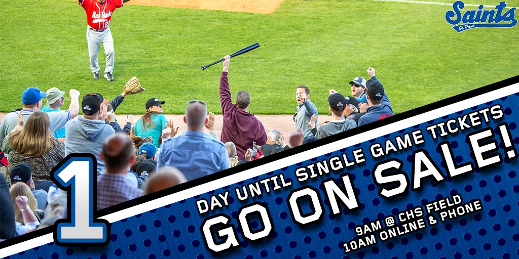 StPaulSaints's tweet photo. Single game tickets on sale tomorrow! #stpaulsaints #WithTheFun https://t.co/eKTcmSfzp7