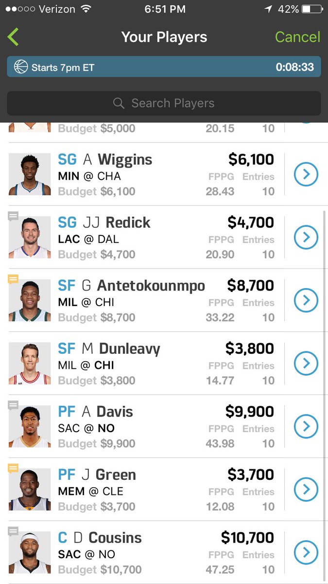 dfskings24's tweet photo. Change on FanDuel. https://t.co/QwASkJiNoj