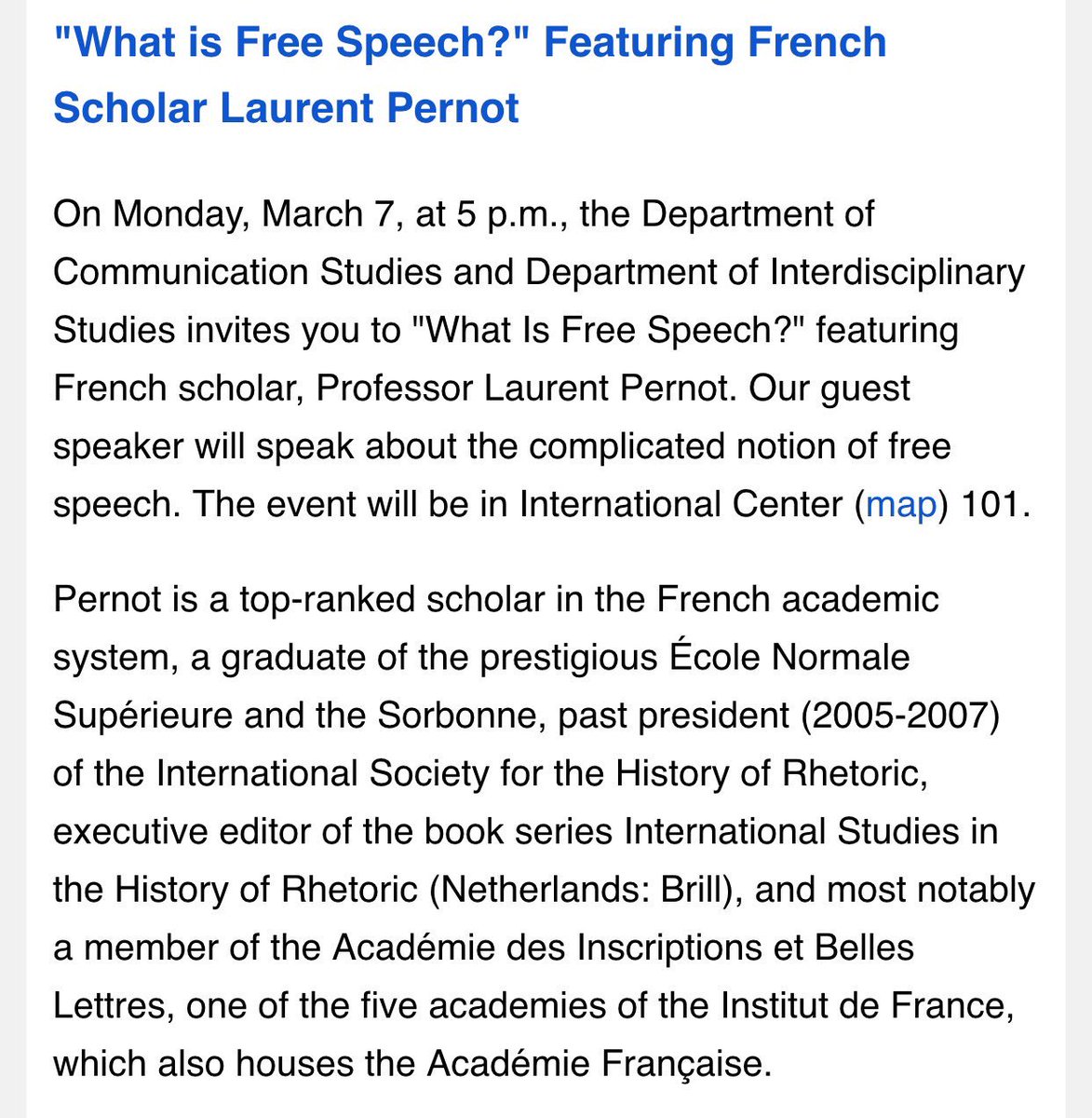 David_R_Davies's tweet image. French scholar Laurent Pernot has a packed house at IC101 for his talk on free speech #SMTTT