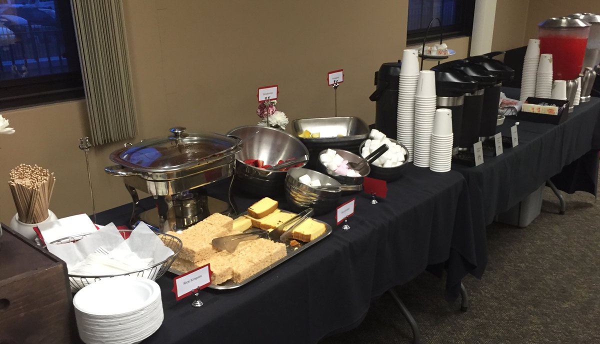 NCClassGift's tweet photo. Senior fondue night is in progress... Stop by New Hall Multipurpose Room before 7! #NCGrad2016 https://t.co/PuI9JHfPuv