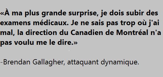 lordsbannisters's tweet photo. Brendan Gallagher se confie au sujet de sa blessure mystérieuse. #GoHabsGo #CH #RDS #tvasports https://t.co/008EMdNRzj