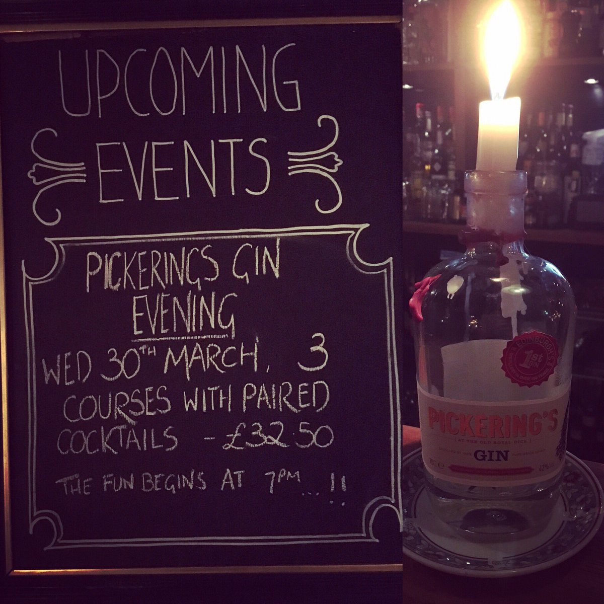 BonVStockbridge's tweet photo. Have you got your ticket yet?? Don't miss out! #pickeringsgin #dinner #cocktails #stockbridge https://t.co/Qsn3Frxx6w
