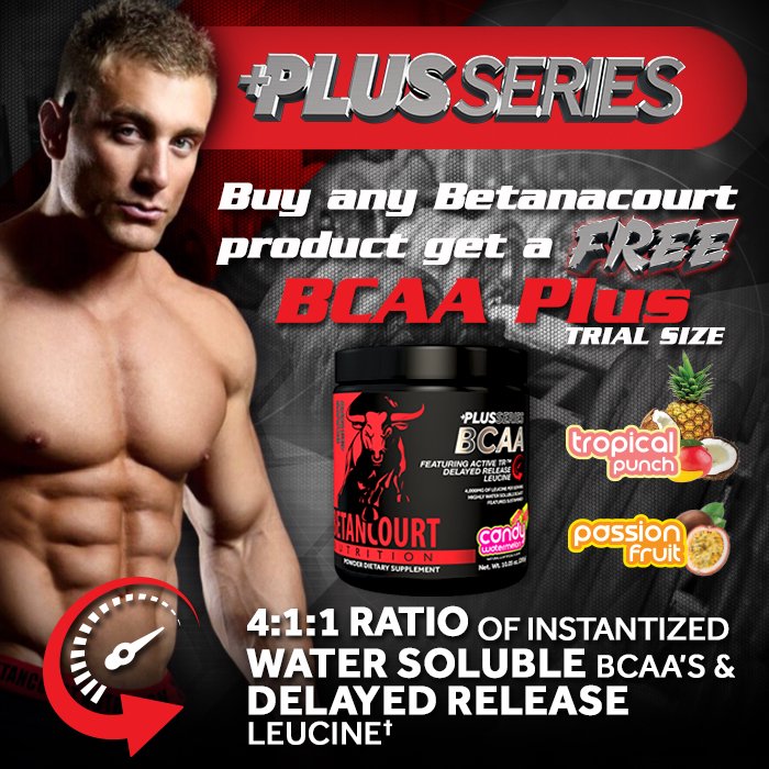 N101Nutrition's tweet photo. Get a FREE #bcaaplus trial size when you buy any #betancourtnutrition product! Stop by 6252 Romaine St today! https://t.co/gxxEinQHXK