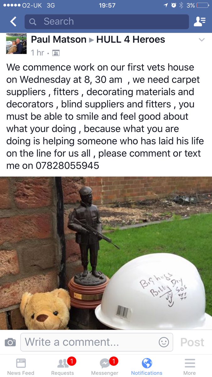 <a href="/DIYSOS/">DIY SOS</a> <a href="/bbcburnsy/">David Burns</a> <a href="/CushionCrisis/">Gabrielle Blackman</a> work starts on first ever <a href="/hull4heroes/">Hull 4 Heroes</a>  project this wed