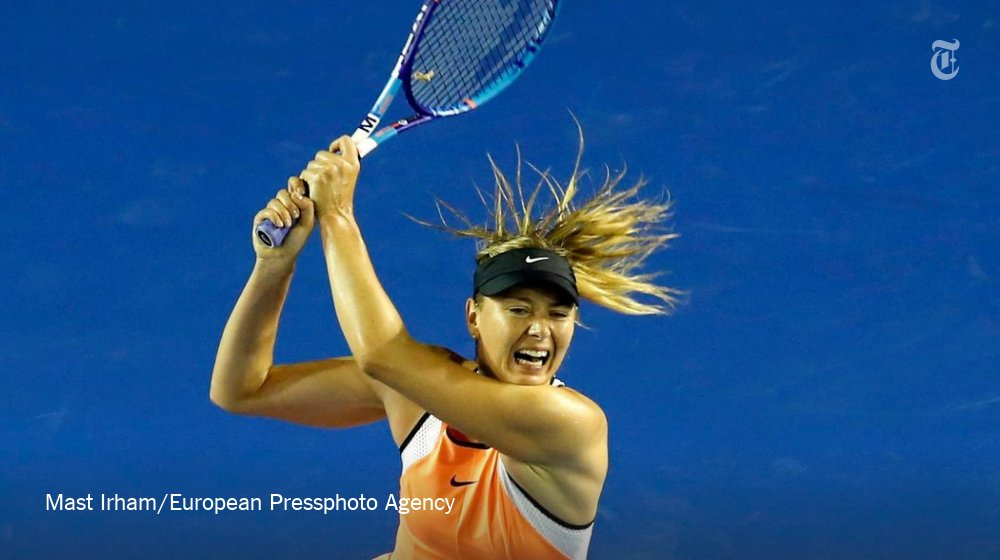 nytimes's tweet photo. Breaking News: Maria Sharapova said she failed a doping test https://t.co/UKcUU0BXLY https://t.co/R7qmrqvrLD