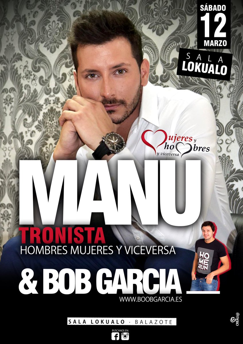 Este sábado 12 de marzo nos visita el que fuera uno de los mejores tronistas <a href="/Manu_LB_/">Manu Lombardo</a> , vamos a pasarlo en grande!!