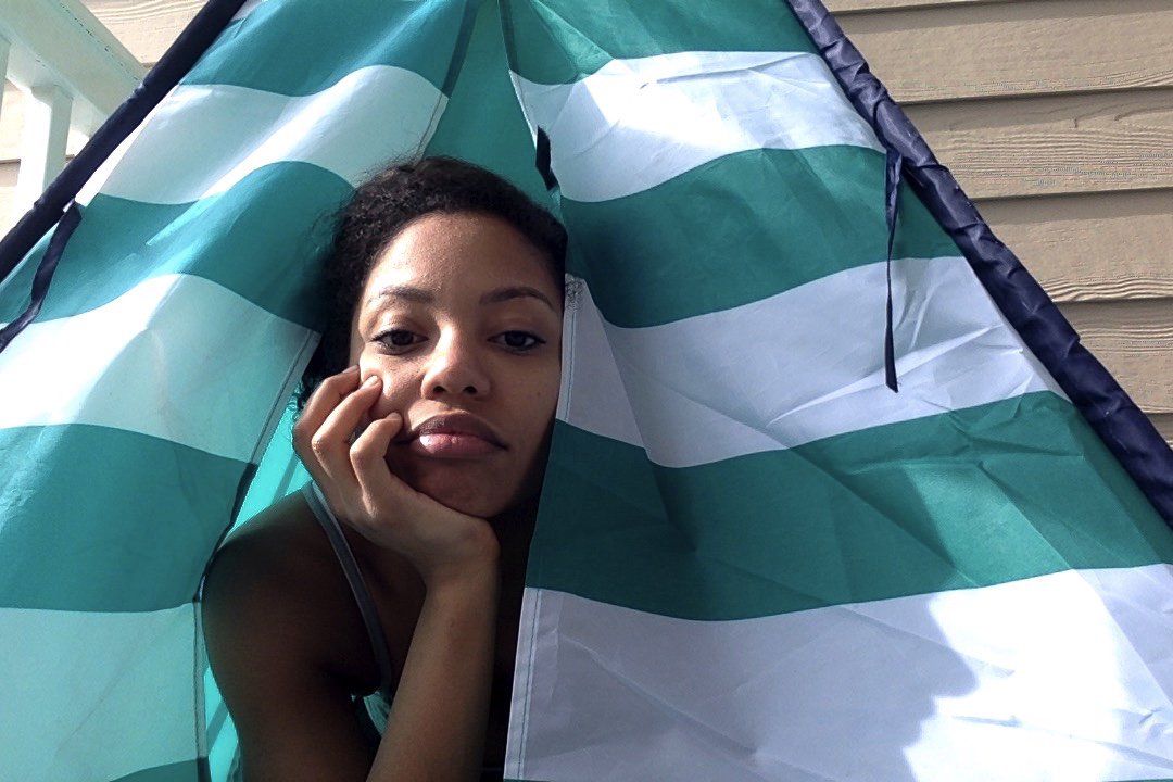 DianaInCS's tweet image. Coding from my twins’ tent! It’s homie in here lol. #codefromanywhere