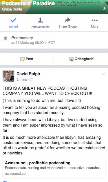 MbyM's tweet photo. Kind words about #Awesound from top UK podcaster, David Ralph @joinupdot!
#PodcastersParadise #podcast @AwesoundApp https://t.co/tea7udkdCb