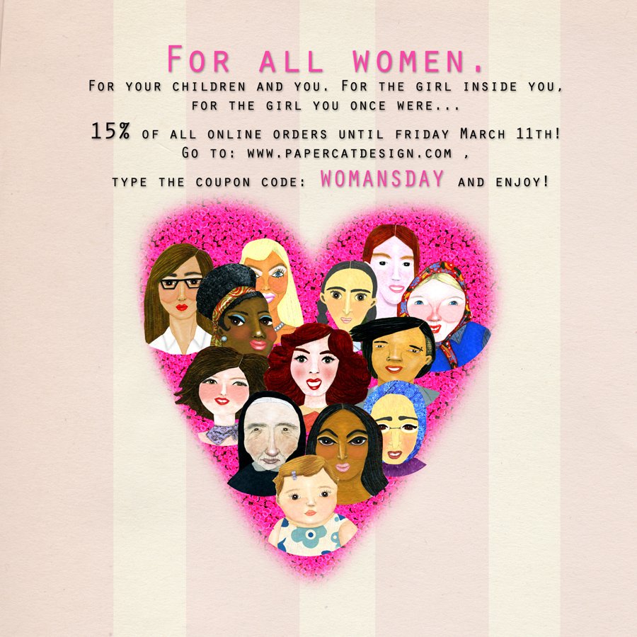hellopapercat's tweet photo. https://t.co/889DZXzp9Q
15% of all online orders until Friday March 11th! just type the coupon code: womansday ! https://t.co/xY1Q65d1AQ