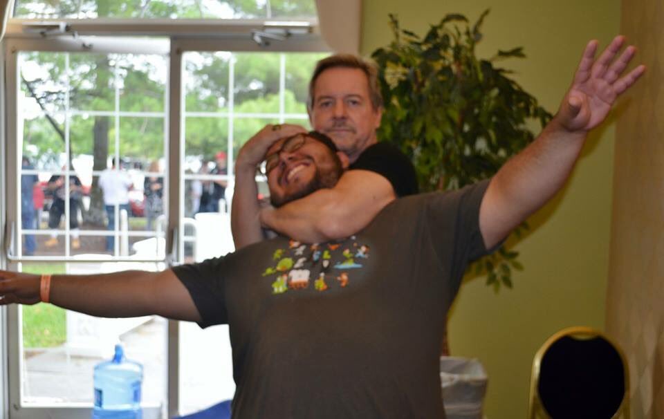 TopRopeTalkOWWR's tweet photo. In a Sleeper Hold with the Late, Great, "Rowdy" Roddy Piper! #hotrod #legend - Moses https://t.co/N2AVr93gYT