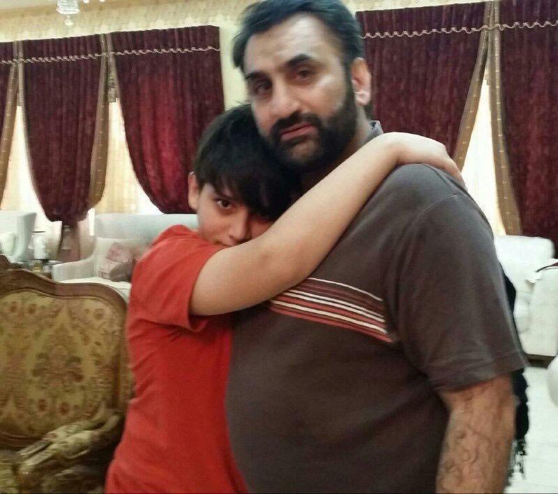 last hug between the child and his father Dr Jahrami who was deported yesterday from his own country #Bahrain