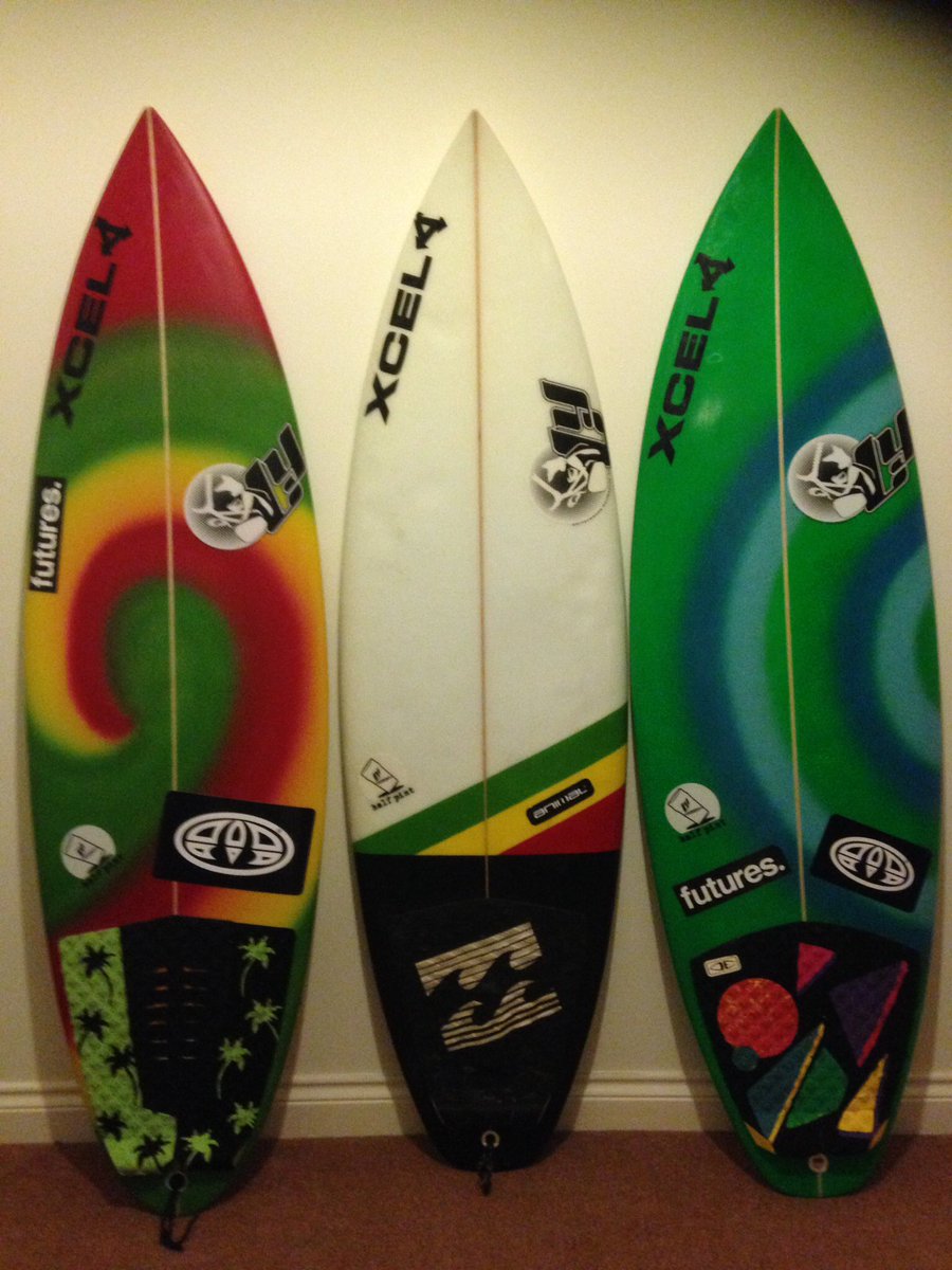 Grom Sammy's quiver ready for Indo 4 days to go! <a href="/surf_solutions/">Surf Solutions</a> @Animal_Team <a href="/LYSurfboards/">luke young</a>