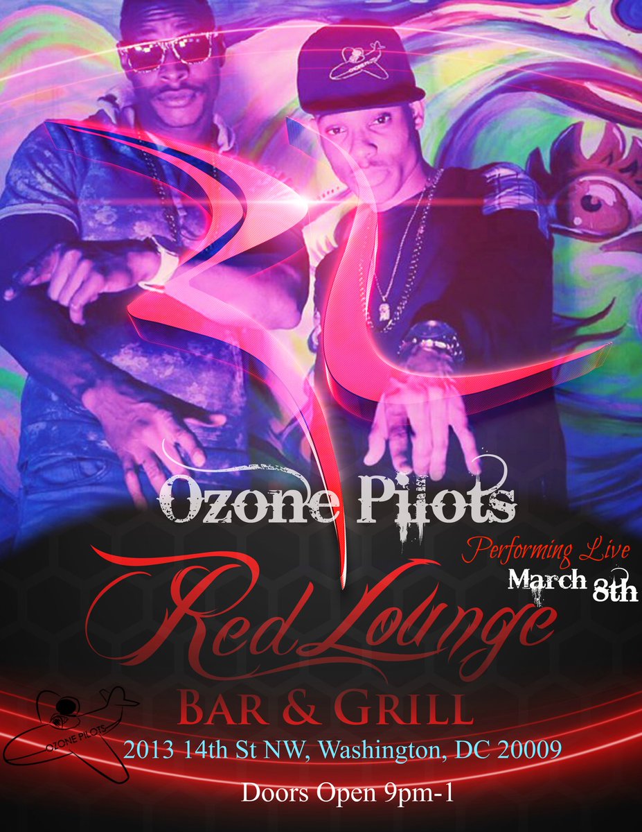 manwhat123's tweet photo. @redloungedc Ozone Pilots Turnin up tomorrow at Red lounge. 9-1am hosted by @darnellmvp #50Below #OzoneOrNoZone #OZP https://t.co/yAfEBkIVnk