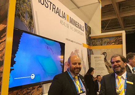 DEM_sagov's tweet photo. Meet #GSSA's Dr Steve Hill: #SthAust #geoscience #PACEcopper Booth 416 Australia Pavilion #PDAC2016CONNECT #PDAC2016 https://t.co/15MbtJOxrV