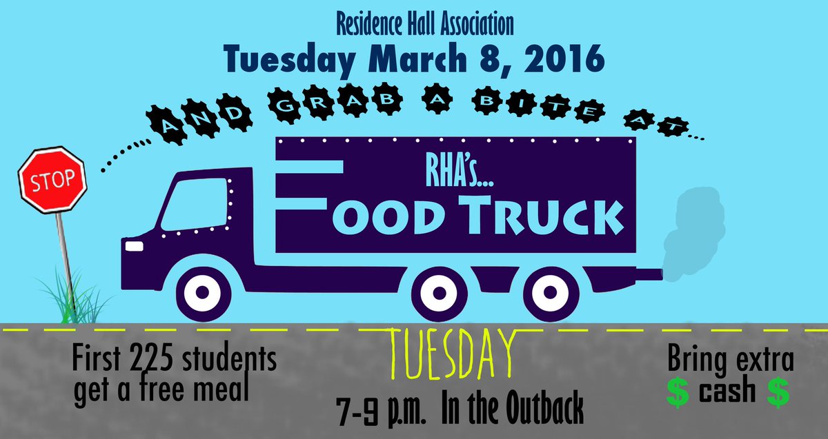 StMU_RHA's tweet photo. It's Food Truck Tuesday tomorrow! Rain or shine, come get some free food on us! https://t.co/AMeuo8X8hp