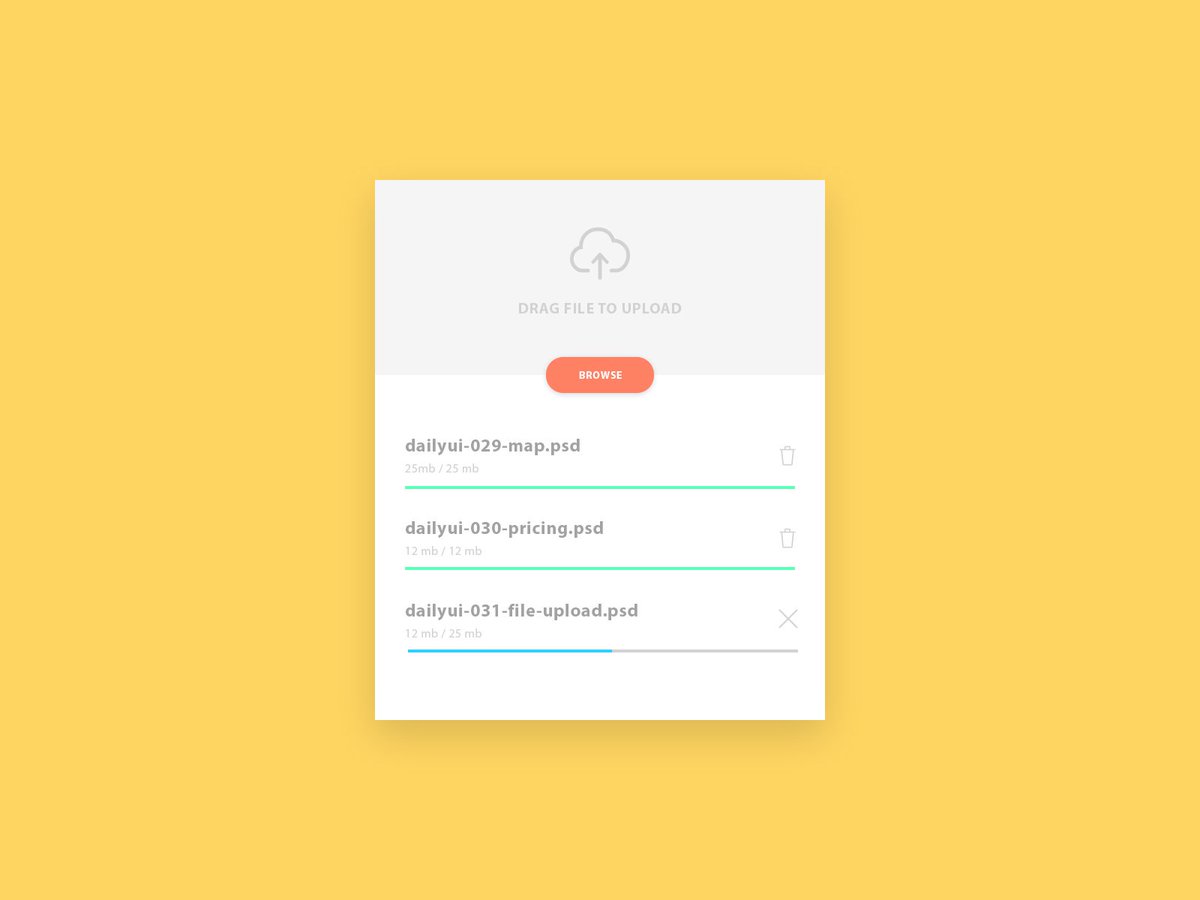 driss_abo's tweet photo. Daily Ui Challenge #031 #File #Upload
#dailyui #challenge #file_upload #design #ui #webdesign #cloud https://t.co/6nJNalw8Qw