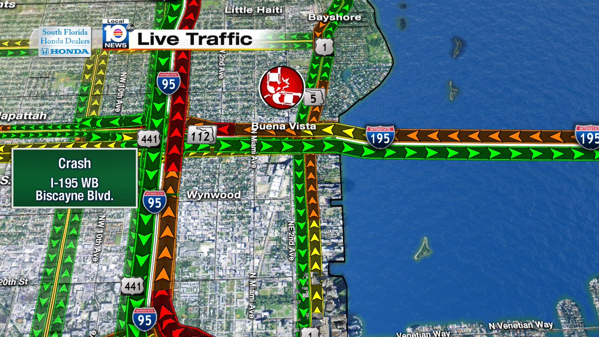 CRASH: I-195 WB & Biscayne Blvd.  #TRAFFIC #MIAMI https://t.co/bCTC3XDYhW