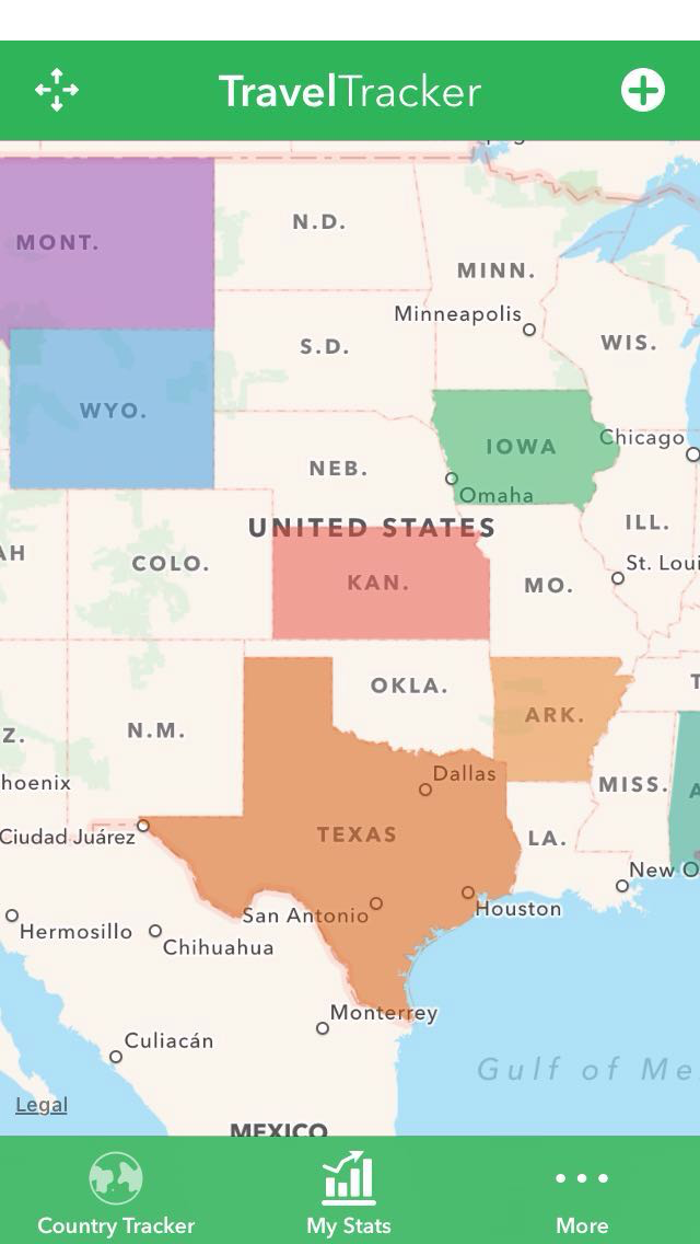 TrackerTravel's tweet photo. Testing the New TravelTracker App in the USA, divided into specific states that you have been to. #USA #Travel #App https://t.co/hKmBVU4FZt