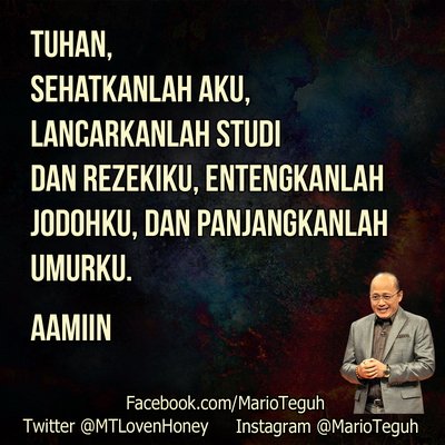 Katakanlah Aamiin atau Retweet, jika doa pagi ini adalah doa Anda juga. Love you! ☺☺☺