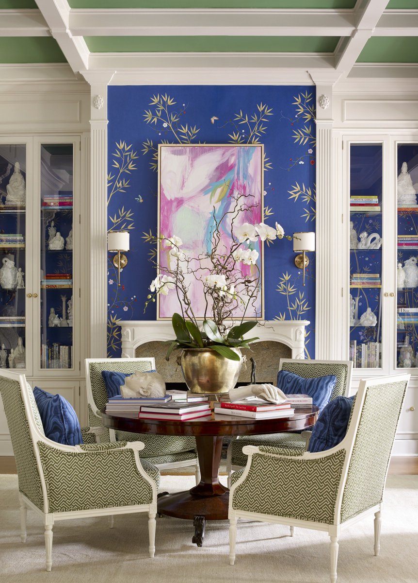 Loving the jewel tones of this regal gem by @ParkerKennedy @ASOShowHouse @traditionalhome April issue. #Color