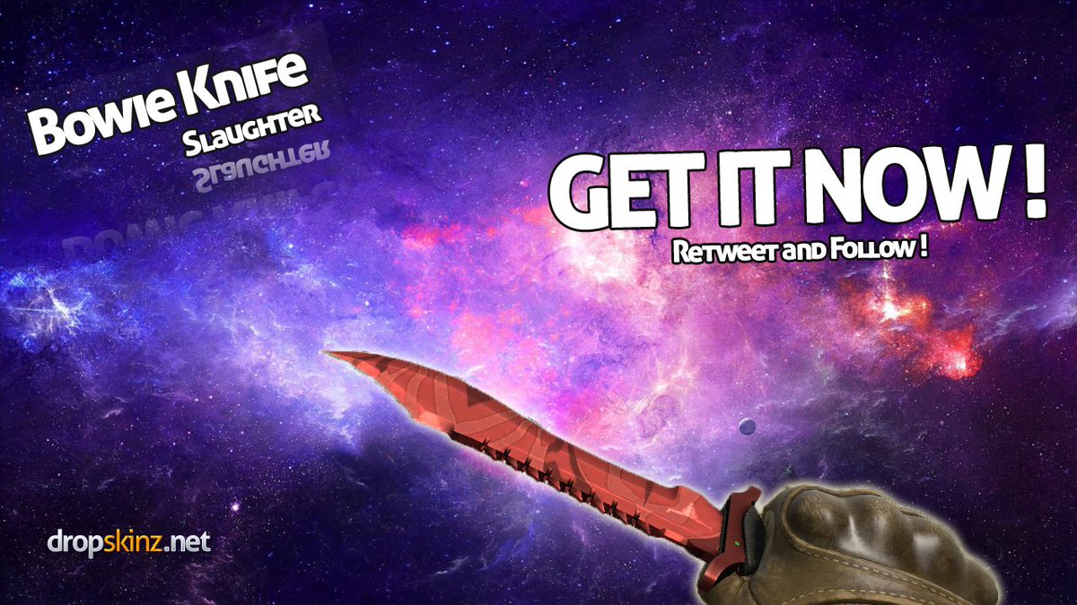 dropskinz's tweet photo. Bowie Knife | Slaughter !!!

Enter here >>> https://t.co/FXEsg6xds0

RT + FOLLOW
#CSGOgiveaway #freeCSGOskins https://t.co/3QexT2eUZR