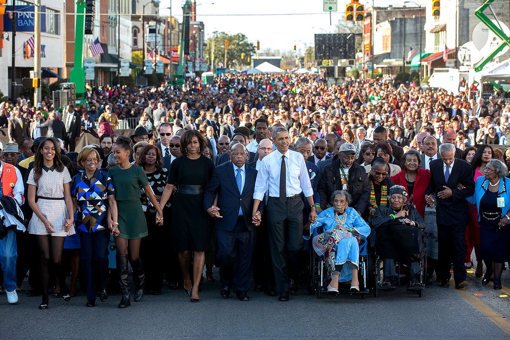 BarackObama's tweet image. &quot;If Selma taught us anything, it’s that our work is never done.&quot; —President Obama #Selma51