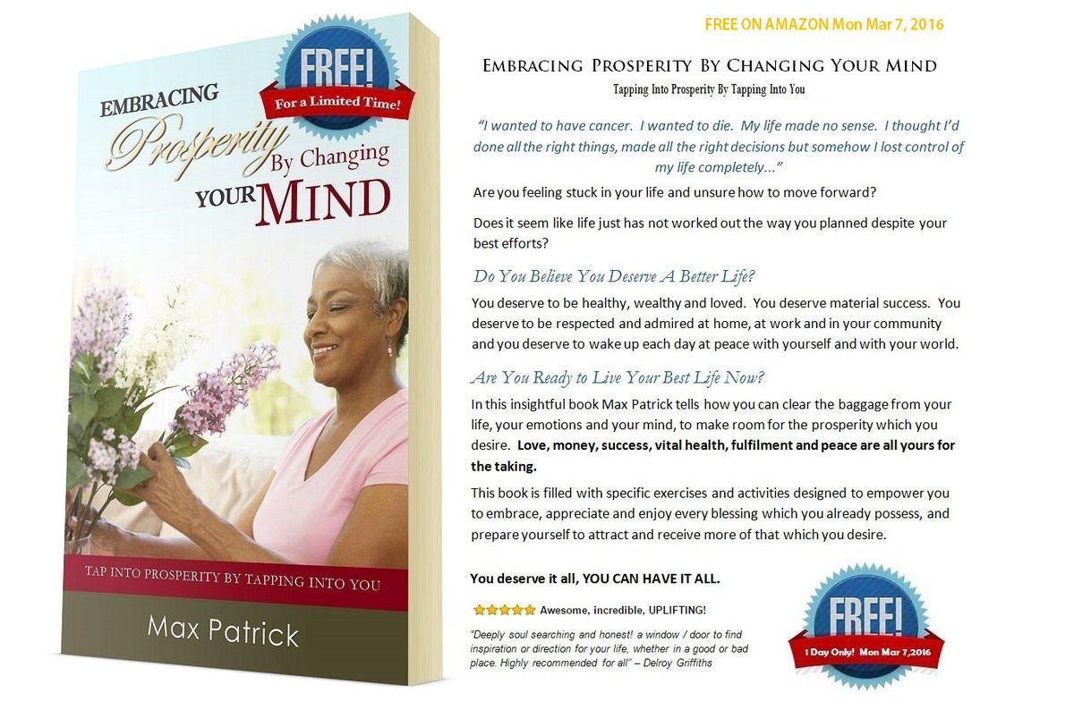 MaxPatrickAuthr's tweet image. #Jamaican author on #amazon #free ..amazon.com/Embracing-Pros…    #yawdie #proudJamaican #woman support de sistren!