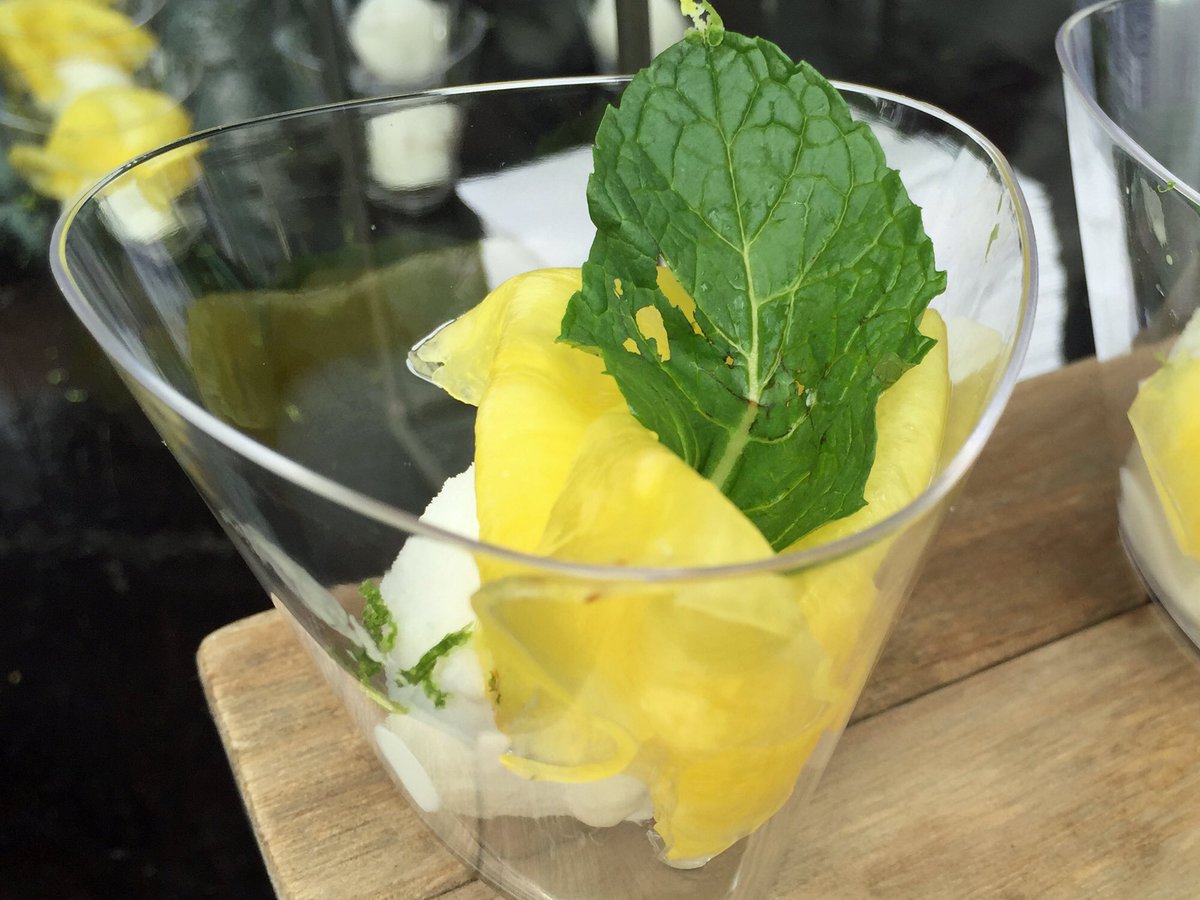 Grilled Pineapple with Coconut Lemongrass Sorbet from #AltoRistorante at <a href="/HyattScottsdale/">Hyatt Scottsdale</a>. #BestOf #DevouredPHX