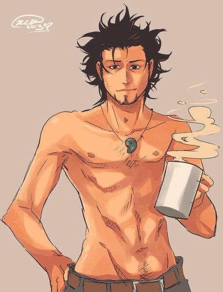 You can get this all up,in that anime. Imagine the 3D chugging of hot steamy coffee.