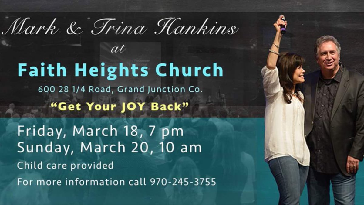 FHCladies's tweet photo. Please join us March 18th at 7PM &amp; March 20th at 10AM for Pastors @markhankins1123 &amp; @g_hankins #getyourjoyback https://t.co/9ucca8hPAJ