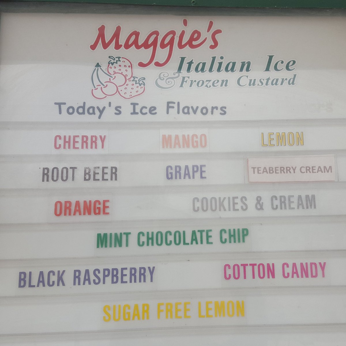 MaggiesIce's tweet photo. Our flavors! https://t.co/0ZTjAEFTpg