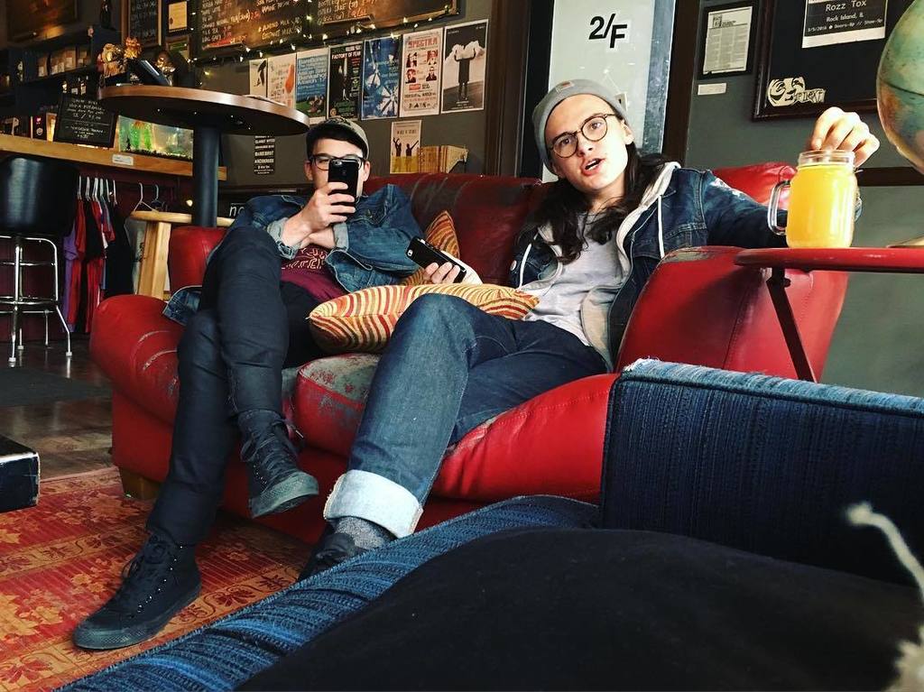 Chillin at @rozztox_qc before the <a href="/daytrotter/">Daytrotter</a> session 🌞