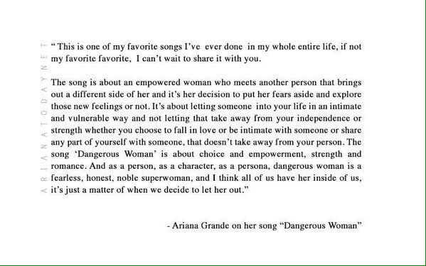 lightxariana's tweet photo. im so excited im going to crY #5daysTilDangerousWomen https://t.co/v4Wj5L5sLN