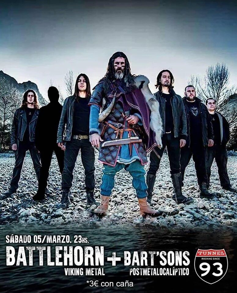 Noche metalera en <a href="/TUNNELRockClub/">TUNNEL Rock Mallorca</a> con <a href="/battlehornpalma/">Battlehorn</a> y Bart'Sons, dos potentes bandas de la escena mallorquina
23h