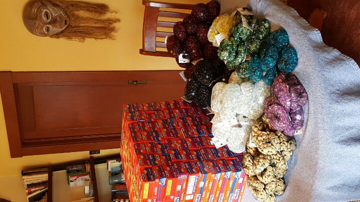 Bags and glass "gem" stones in prep for #FamilyMathNights in <a href="/CSSD11/">Colorado Springs Schooll District 11</a> w/ African-origin games from <a href="/MIND_Research/">MIND Research Institute</a>