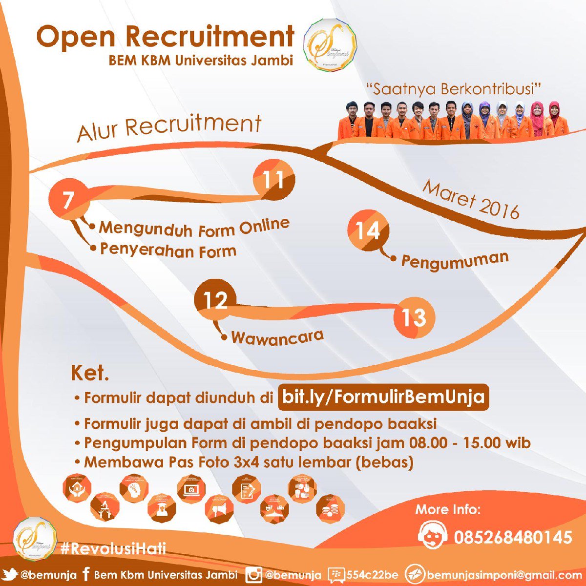 bemunja's tweet photo. Pagii Semangat pagi!!
Pagi ini @bemunja akan ngshare Open Recruitment
#OprecSimponi
#KabinetSimponi
#RevolusiHati https://t.co/WS4WrSXLpW
