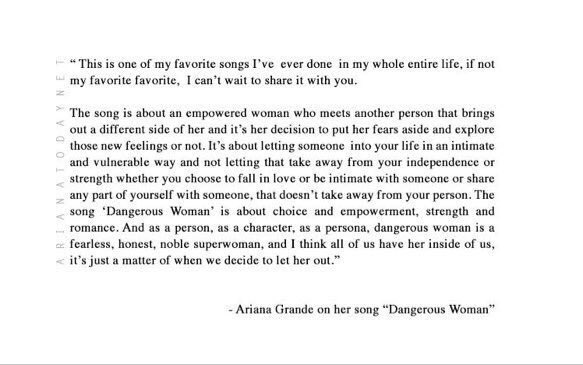 ironicboca's tweet photo. @ArianaGrande we can't wait to hear it baby we know how important it is to you @arianabsolut #5daysTilDangerouswoman https://t.co/cEHY5nwHgi