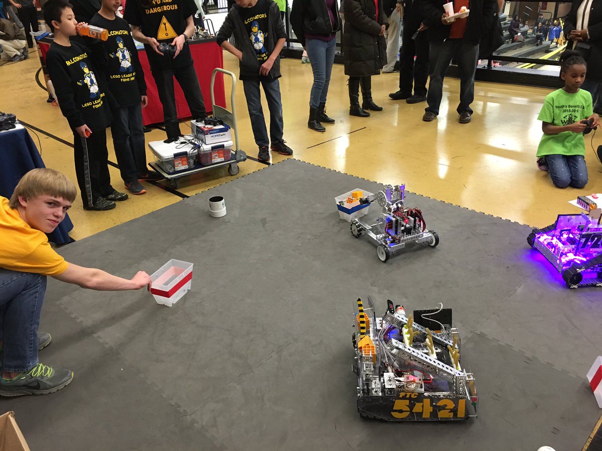 Some pictures from our FTC setup at the FLL State Cahmpionship: