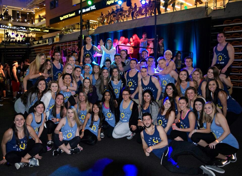 AlphaSigTowson's tweet photo. We raised over $19,000 for the @CMNHospitals for last night's tigerTHON with the lovely ladies of @AlphaPhiTowson ! https://t.co/4ixYWvQJXB