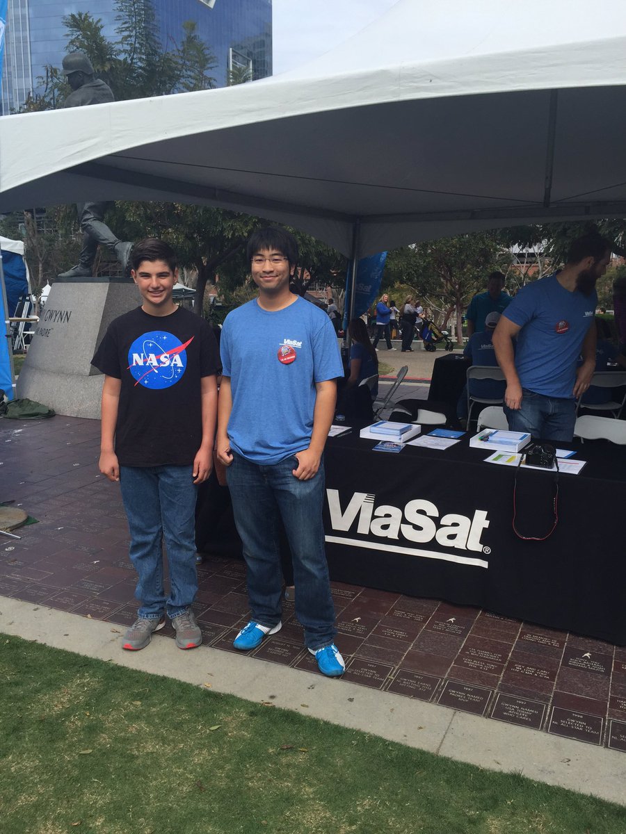 seetoryb's tweet photo. Spotted a @CarlsbadUnified #scienceolympiad student Theo and @ViaSatInc coach Phil at expo day! https://t.co/NG0n6aFhhC