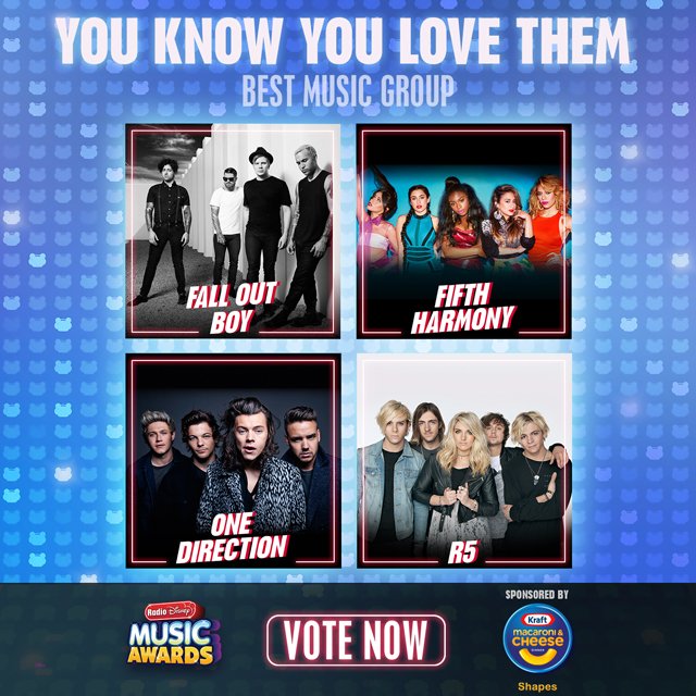 Vote for the Best Music Group by retweeting your pick of the next #RDMA tweets! NoPurchNec. Ends 4/10/16