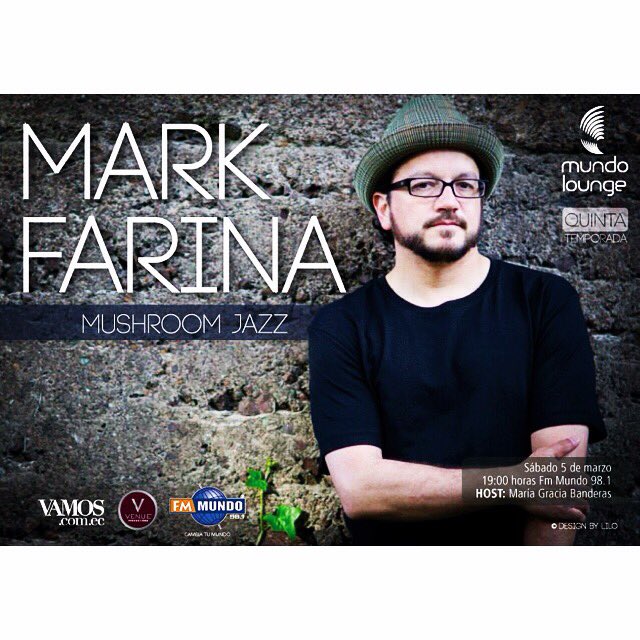 Venueproduction's tweet photo. #MundoLoungeMusic Presents #MarkFarina #TONITE 05th 19:00 @fmmundo 98.1 #host @MagraciaB #radioshow #music https://t.co/nJusonqV9r