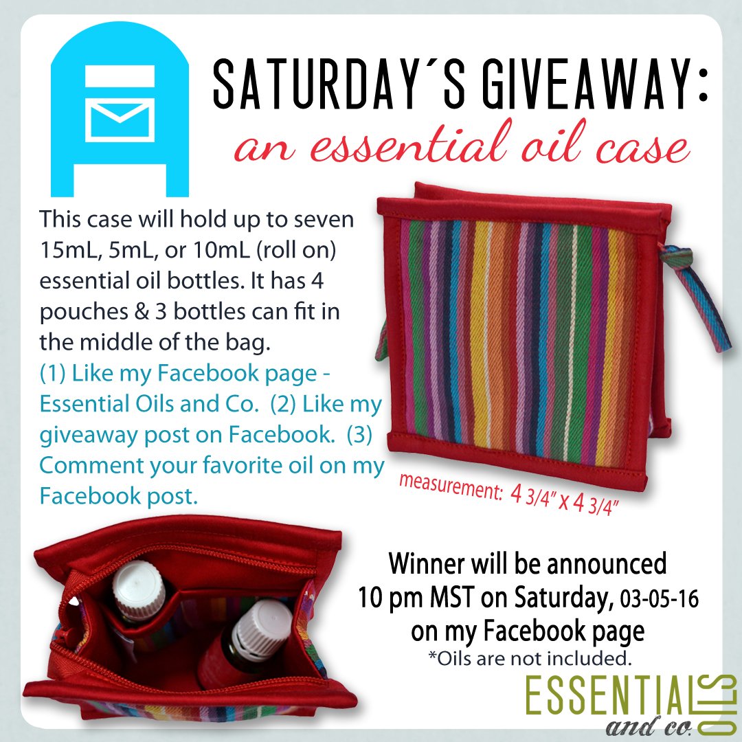 EO_and_Co's tweet photo. Enter my Essential Oil Carrying Case #giveaway on facebook for a chance to win! https://t.co/3Wr60E9kx2 …     #FREE https://t.co/C5e5U8o9Zt