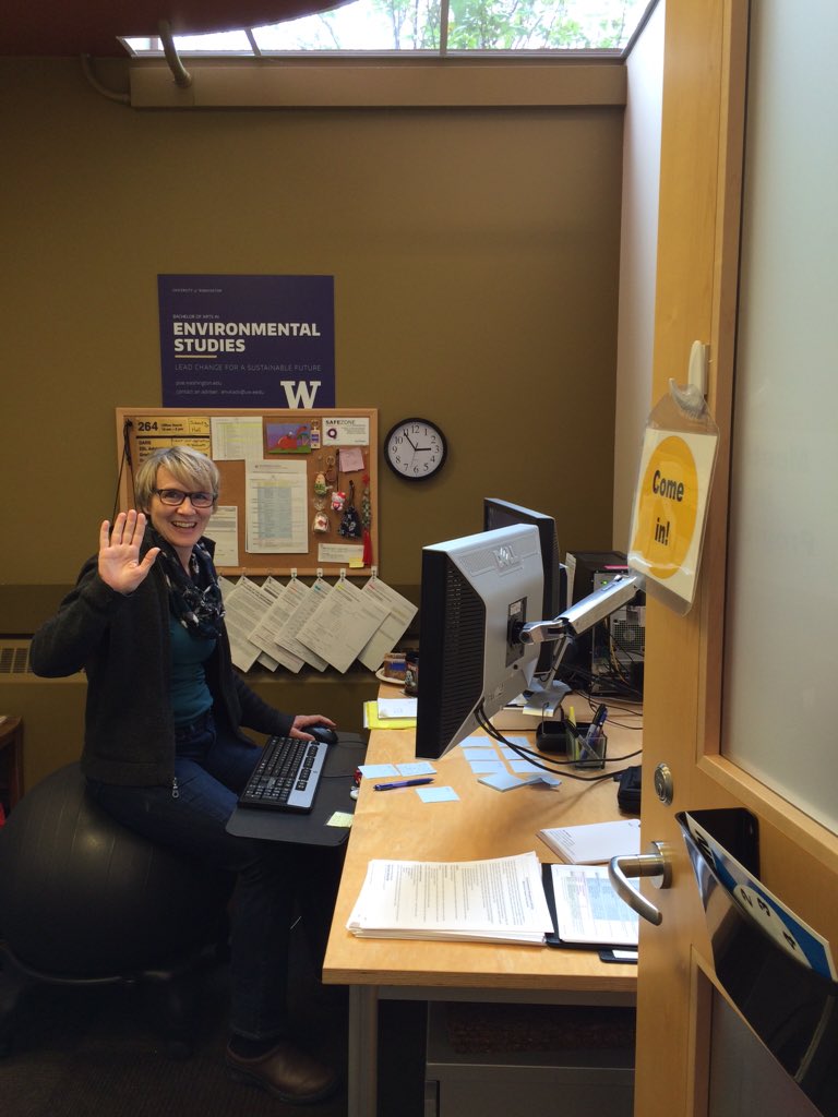 AnaWieman's tweet photo. Getting ready to unveil the new  @uwpoe curriculum - come on by with your questions! https://t.co/7zJfDPpxgt