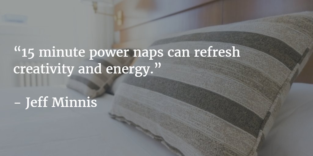 StudyX's tweet image. “15 minute power naps can refresh creativity and energy.”
 
- Jeff Minnis