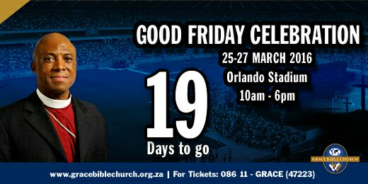 GBC_intl's tweet photo. 19 Days till our Good Friday Celebration.  #GBCFillUpTheStadium #TeamBishopSono https://t.co/4XNsjSJGLK