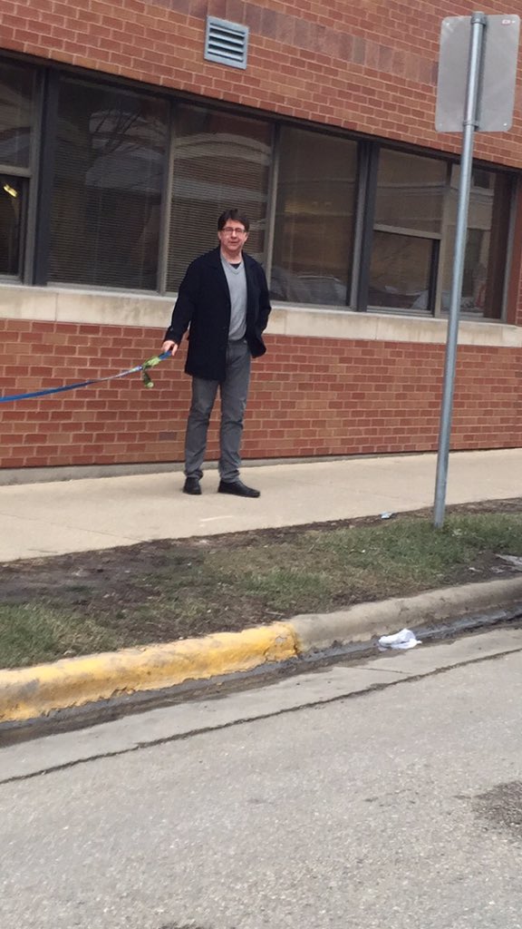 LappLukas's tweet photo. Found @sexydeanstrang walking his ugly ass dog today in Madison. #StevenAvery #lawyer https://t.co/5gFMIkWBah